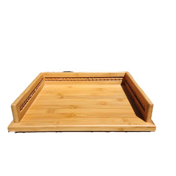 Genuine Bamboo Lattice Desktop Document Stacking Tray - Picture 3 of 10